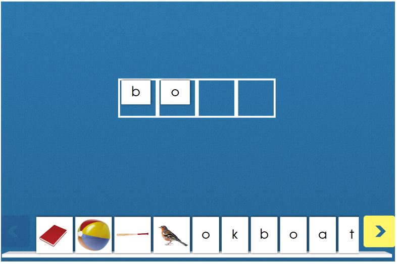 An image of the Let's build words that match the pictures