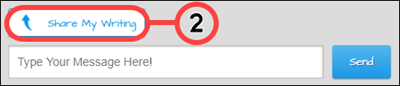 An image with the Share my Writing button highlighted